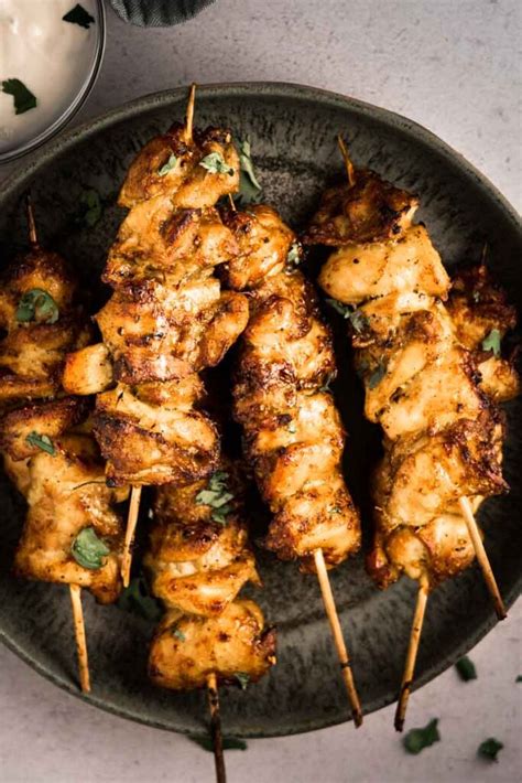 Air Fryer Lemongrass Chicken Skewers