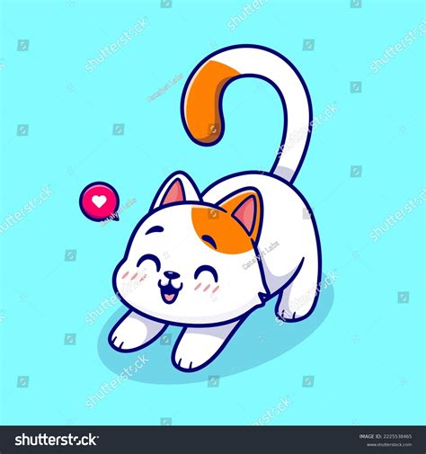 Cute Cat Stretching Cartoon Vector Icon Stock Vector (Royalty Free ...