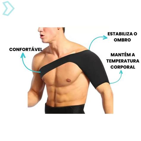 Ombreira Suporte De Ombro Protetor Bilateral Neoprene Ajust Vel