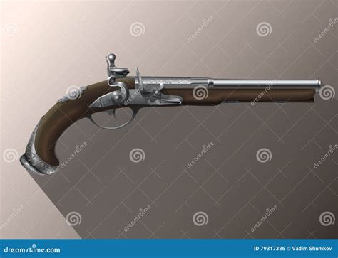 Pistole Flintlock Stock Abbildung Illustration Von Feuerwaffe