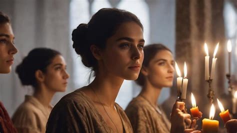 Premium Photo People Holding Candles Side View