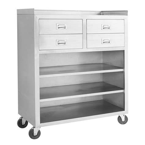 Modular Systems Mobile cabinet with 4 Drawers and 3 Shelves MS116 | Apex