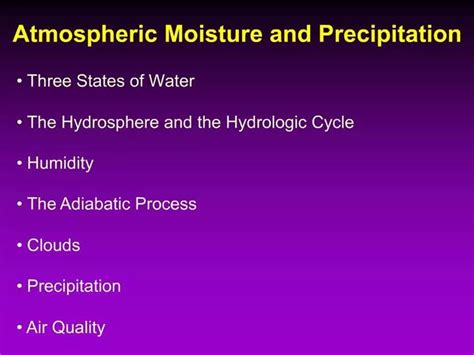 Ppt Atmospheric Moisture And Precipitation Powerpoint Presentation