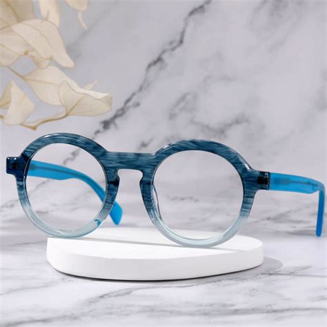 Choco Round Blue Glasses - Aoolia.com