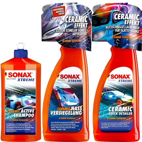 SONAX XTREME Ceramic Set Mit Shampoo NassVersiegelung Detailer 10002281