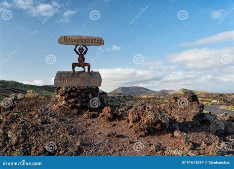 Timanfaya National Volcano Park Devil Symbol Lanzarote Stock Image | CartoonDealer.com #91614337