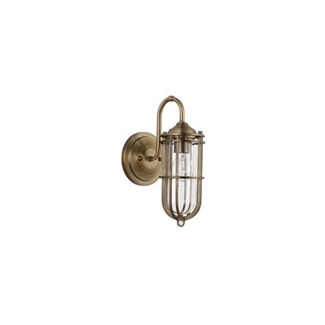 Restoration Wall Light Aged Brass Bathroom IP44 Bespoke Lights UK