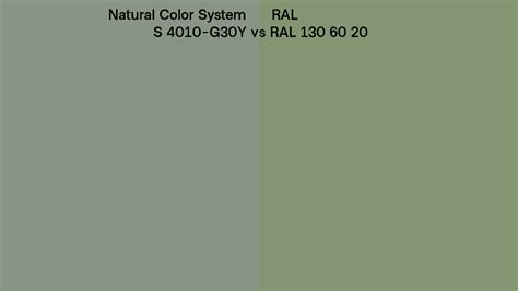 Natural Color System S 4010 G30y Vs Ral Ral 130 60 20 Side By Side