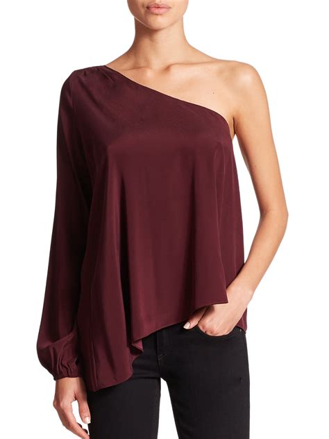 Ramy Brook Kanye One Shoulder Blouse In Red Lyst