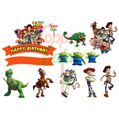 Jual Topper Cake Toy Story Gratis Tambah Nama Usia Foto Hiasan Kue