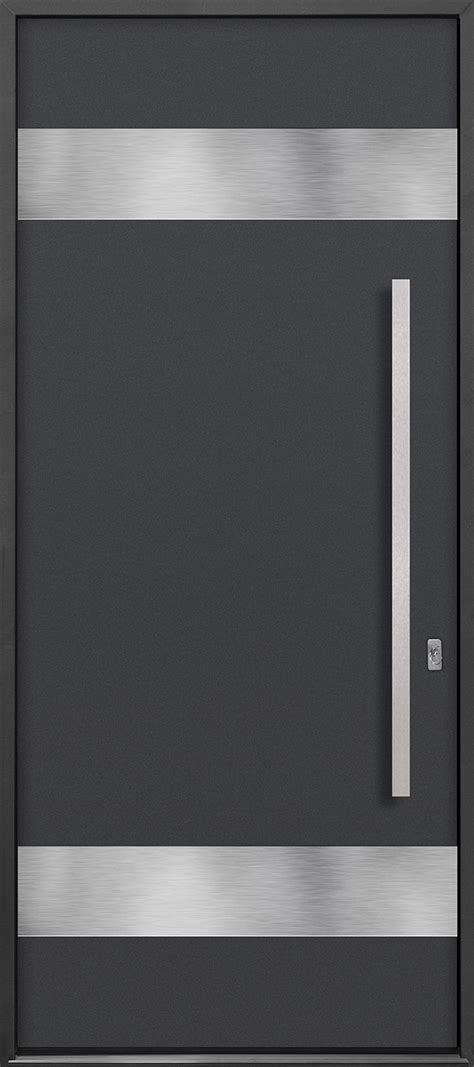 Db Alu M Wood Aluminum Matte Dark Gray Aluminum Wood Entry Doors