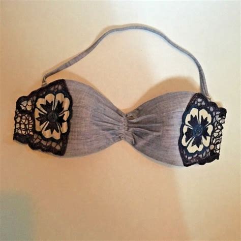 Aqua De Coco Swim Aqua De Coco Emboidered Bikini Bandeau Bikini Top Poshmark