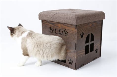 Pet Life Foldaway Collapsible Designer Cat House Furniture Bench One