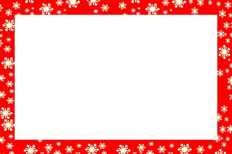 Red Snowflakes Border Png Free Download Pngox