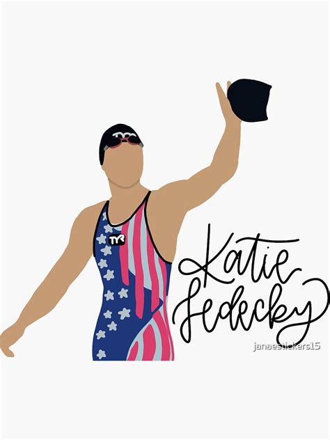 Katie Ledecky Sticker For Sale By Janaestickers15 Redbubble