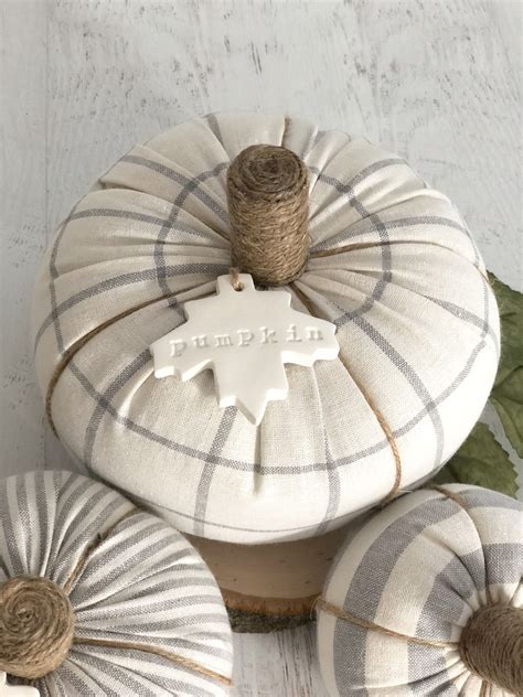 Neutral Fabric Fall Farmhouse Stuffed Pumpkins Etsy Fall Decor Cozy Fall Decor Fabric Pumpkins