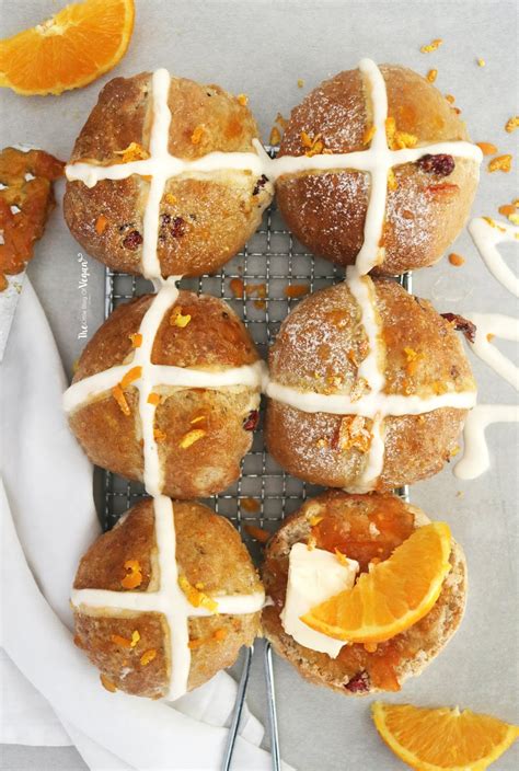 Easy Orange Hot Cross Buns Recipe The Little Blog Of Vegan