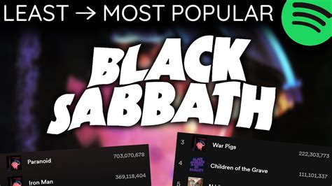 Every Black Sabbath Song Least To Most Played Youtube