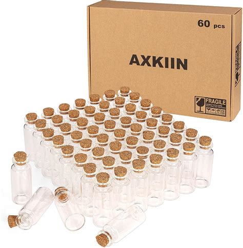 Axkiin St Ck Mini Glasflaschen Mit Korken Ml Reagenzglas Mit