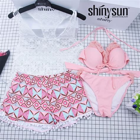 Shinysun New Summer Style Sexy Solid Swimsuit Bikini Set Women Swimwear Push Up Bikini Solid