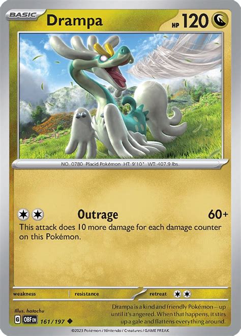 Serebii net Pokémon Card Database Obsidian Flames 161 Drampa