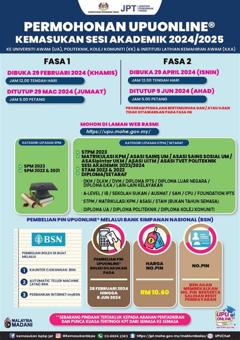 Tarikh Permohonan Upu Online Dibuka Pendidikan Malaysia