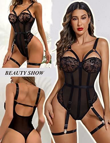 Amazon Avidlove Teddy Lingerie For Women With Garter Belt Sexy