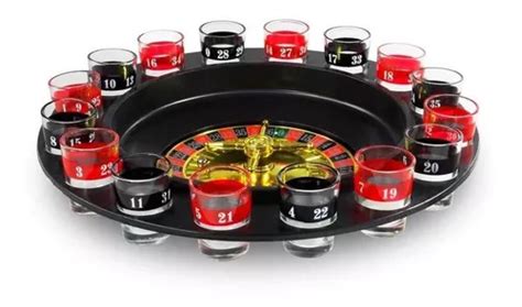 Jogo Roleta Shot Cassino Porreta 16 Copos Drink Destilado