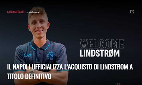 Napoli Ufficiale Lindstrom Ha Scelto Il Nuovo Numero Di Maglia Serie