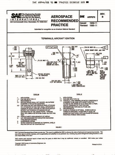 Sae Arp B Sae Arp B Terminals Aircraft Ignition