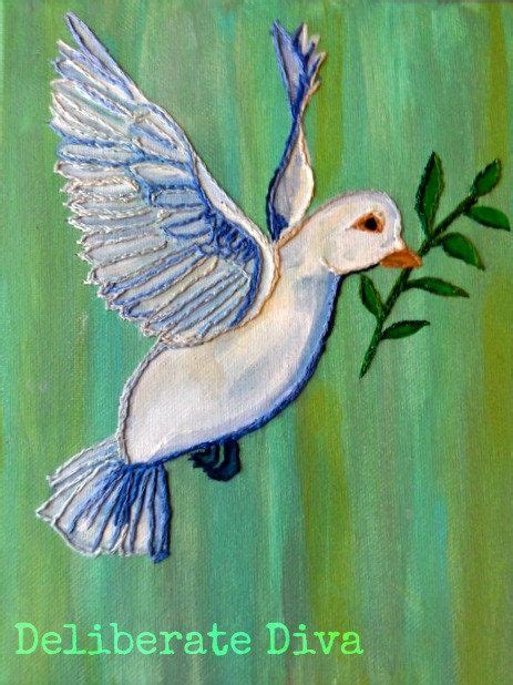 Reserved Listing Dove With Olive Branch 8x10 Etsy Dove With Olive