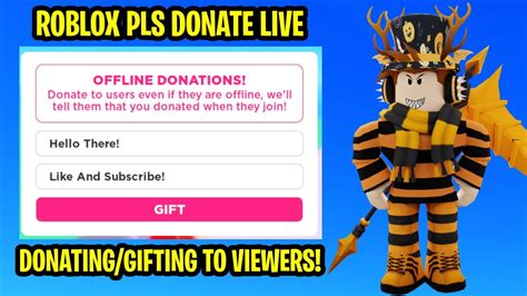 ROBLOX PLS DONATE LIVE DONATING GIFTING TO VIEWERS YouTube