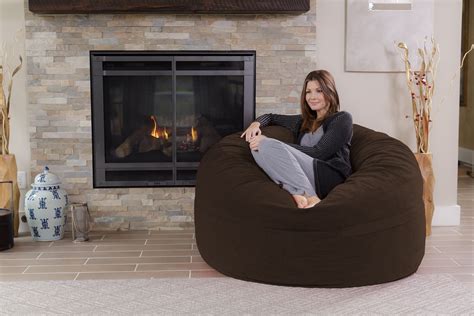 Chill Sack 5 Ft Bean Bag Chair Brown Pebble