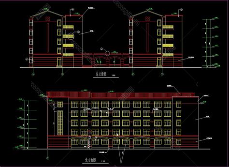 学生宿舍建筑施工图，学生宿舍楼cad工程图纸下载 素材下载易图网cad设计图纸库