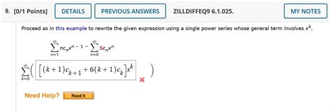 Solved Points Details Previous Answers Zilldiffeq Chegg