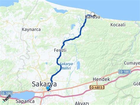 Sakarya Erenler Karasu Sakarya Arası Kaç Km Yol Tarifi