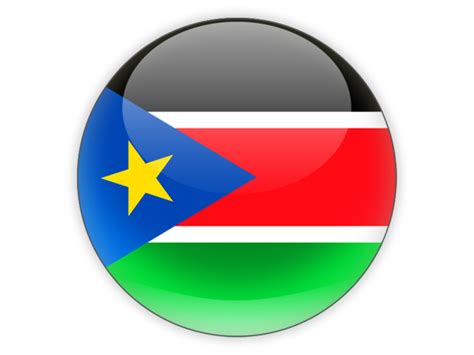 Round Icon Illustration Of Flag Of South Sudan