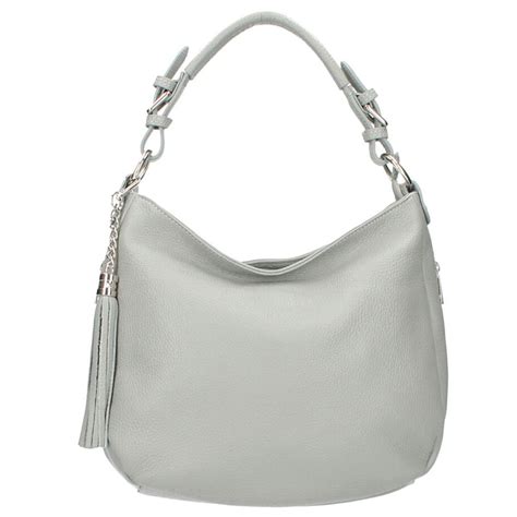 Ladies Luxury Soft Leather Grey Ladies Leather Hobo Bag