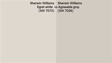 Sherwin Williams Egret White Vs Agreeable Gray Side By Side Comparison