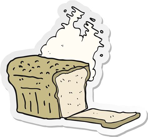 sticker of a cartoon fresh baked bread 10562704 Vector Art at Vecteezy