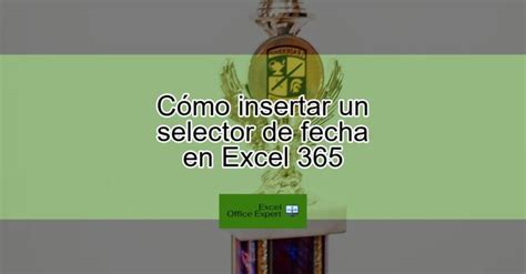 Cómo Insertar Un Selector De Fecha En Excel 365 Actualizado Enero 2025