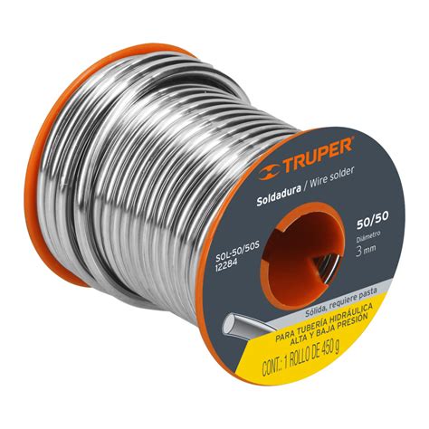 Compra Truper Rollo de Soldadura SOL 50 50S 450g Estaño Plomo 50 50