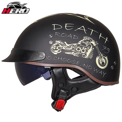 Gxt Casco De Motocicleta Retro Vintage Protector De Cara Abierta Para