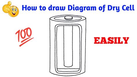 How To Draw Diagram Of Dry Cell How To Draw Dry Cell Diagram Youtube