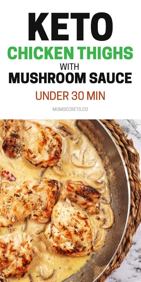 Keto One Skillet Chicken Thighs With Mushroom Sauce