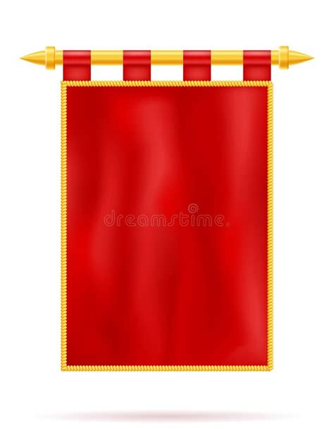 Royal Flag Realistic Template Empty Blank Stock Vector Illustration