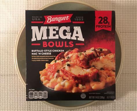 Banquet Mega Bowls Buffalo Style Chicken Mac N Cheese Review Freezer Meal Frenzy