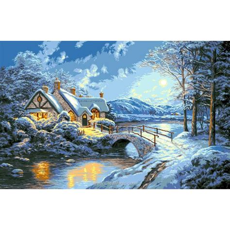 Kit Broderie Diamant Winter Night Az Chez Diamond Painting