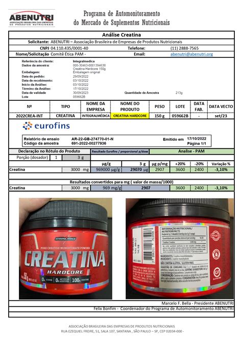 PAM RESULTADOS INTEGRALMÉDICA CREATINA HARDCORE SEM SABOR