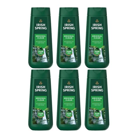 Irish Spring Original Clean Moisturizing Face Body Wash Oz Pack